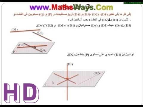 الهندسة الفضائية التعامد في الفضاء