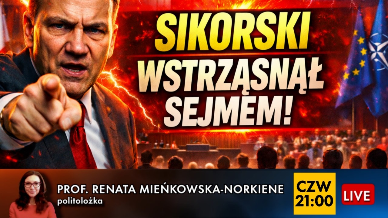 Mieńkowska NA ŻYWO: EXPOS&Eacute; SIKORSKIEGO PORAŻKA NAWROCKIEGO! Flagi i przepaść, a sondaż TOPI Batyra‼️