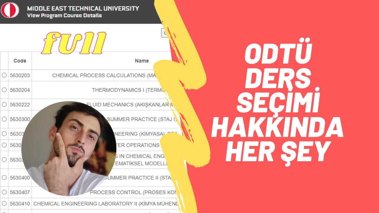 ODTÜ'de Ders Seçimi Nasıl Yapılır? (Keşke zamanında ben de izleseydim)