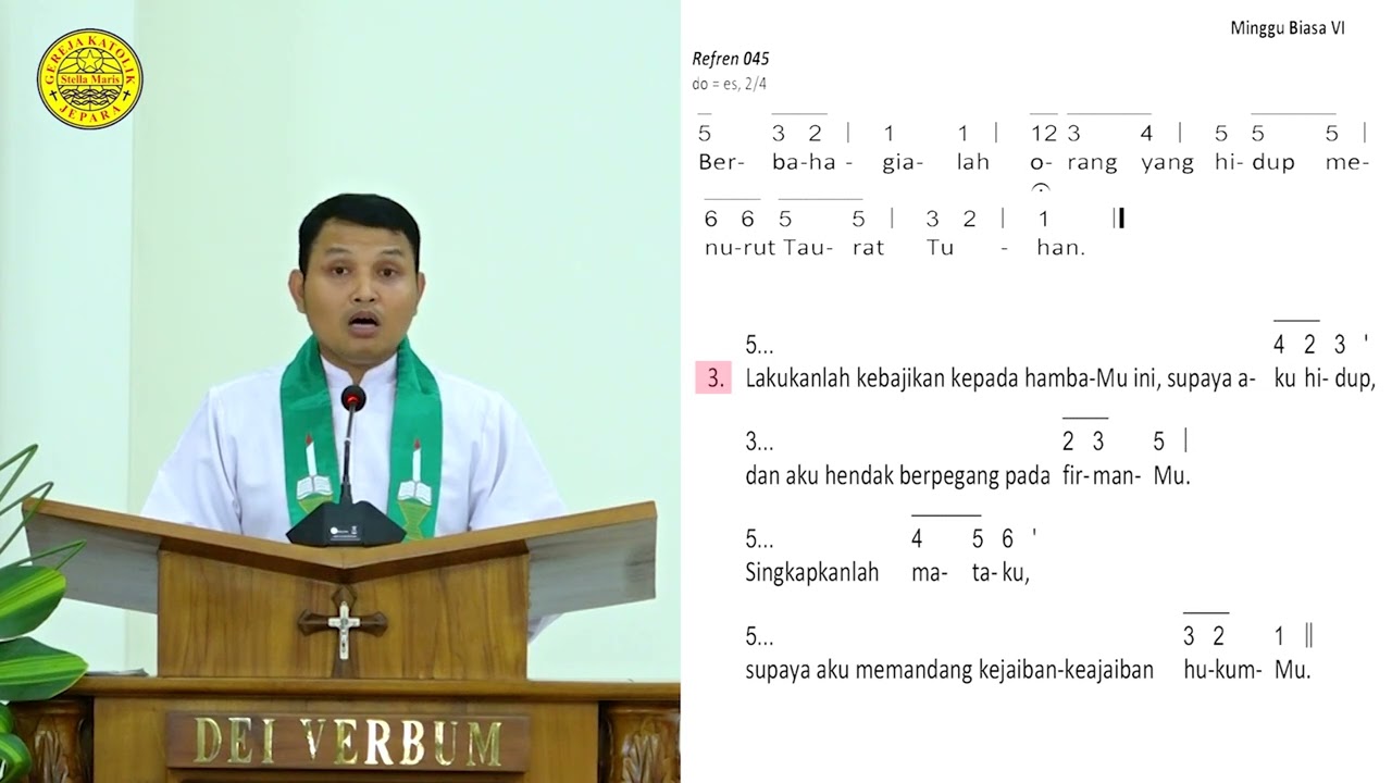 Mazmur Tanggapan dan  BPI -  Hari Minggu Biasa VI - Antonius Joko P.