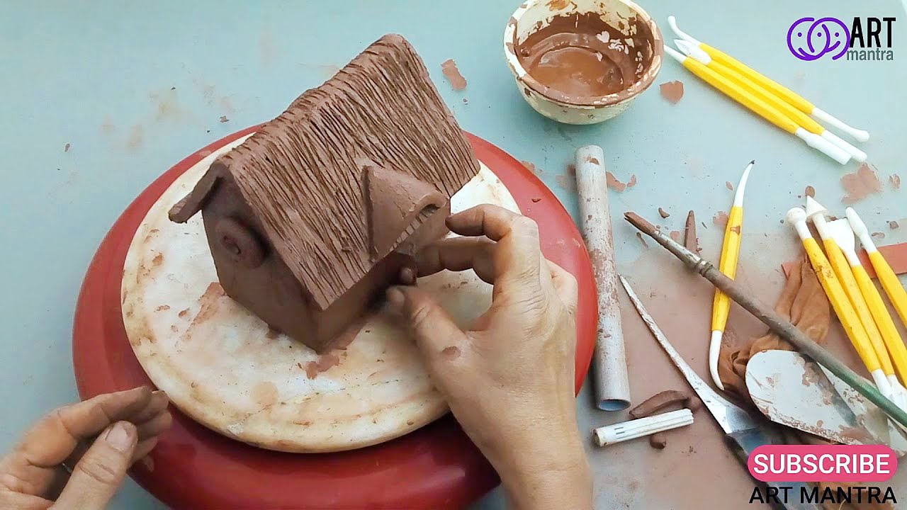 Easy and simple clay house | easy clay modelling tutorial for beginners | clay video tutorial