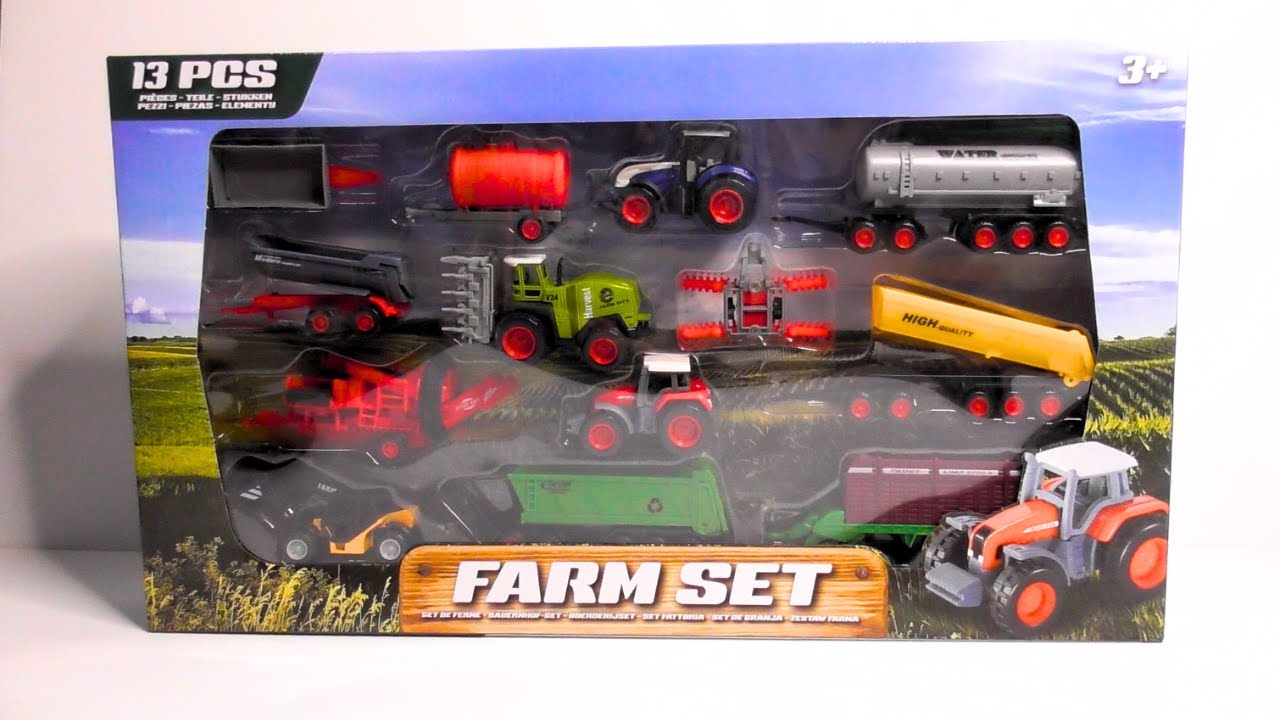 Unboxing Toy Tractors & Farm Set ASMR