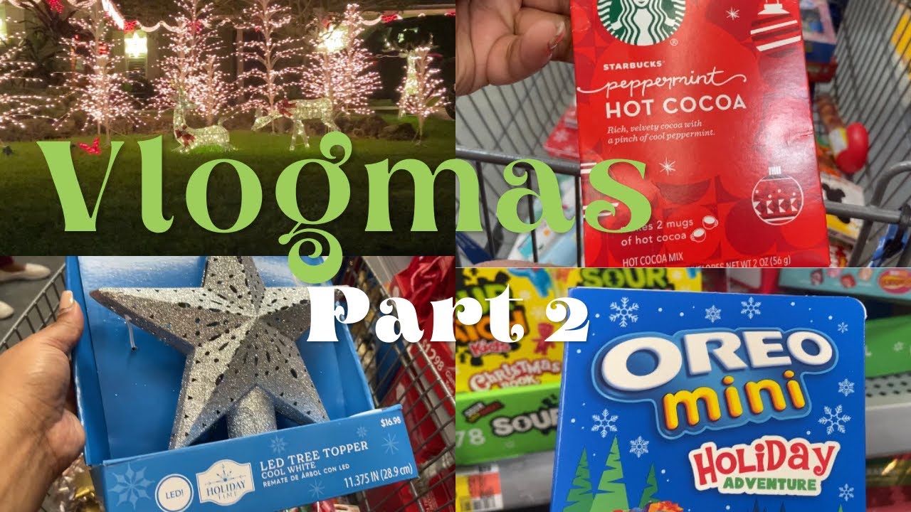 VLOGMAS PART 2 | Christmas lights viewing + shopping for stocking stuffers