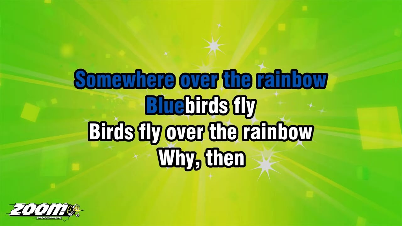 [-7 dt] The Wizard Of Oz - Over The Rainbow (Judy Garland) (Karaoke) Lyrics On Screen (contralto)