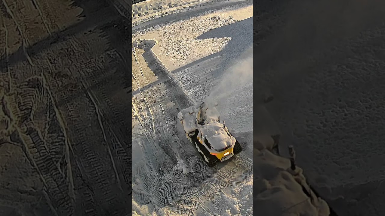 Real life test for #Yarbo 's #snowblower new (beta) slope pattern