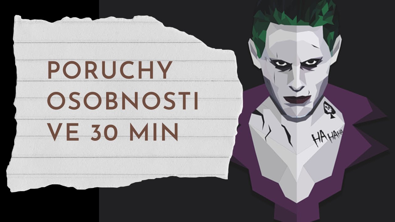 Poruchy osobnosti ve 30 minutách (základní přehled)