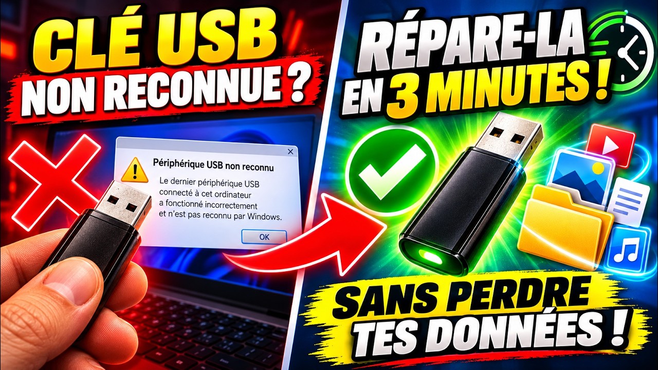 Comment Réparer une clé USB Endommagée ou illisible