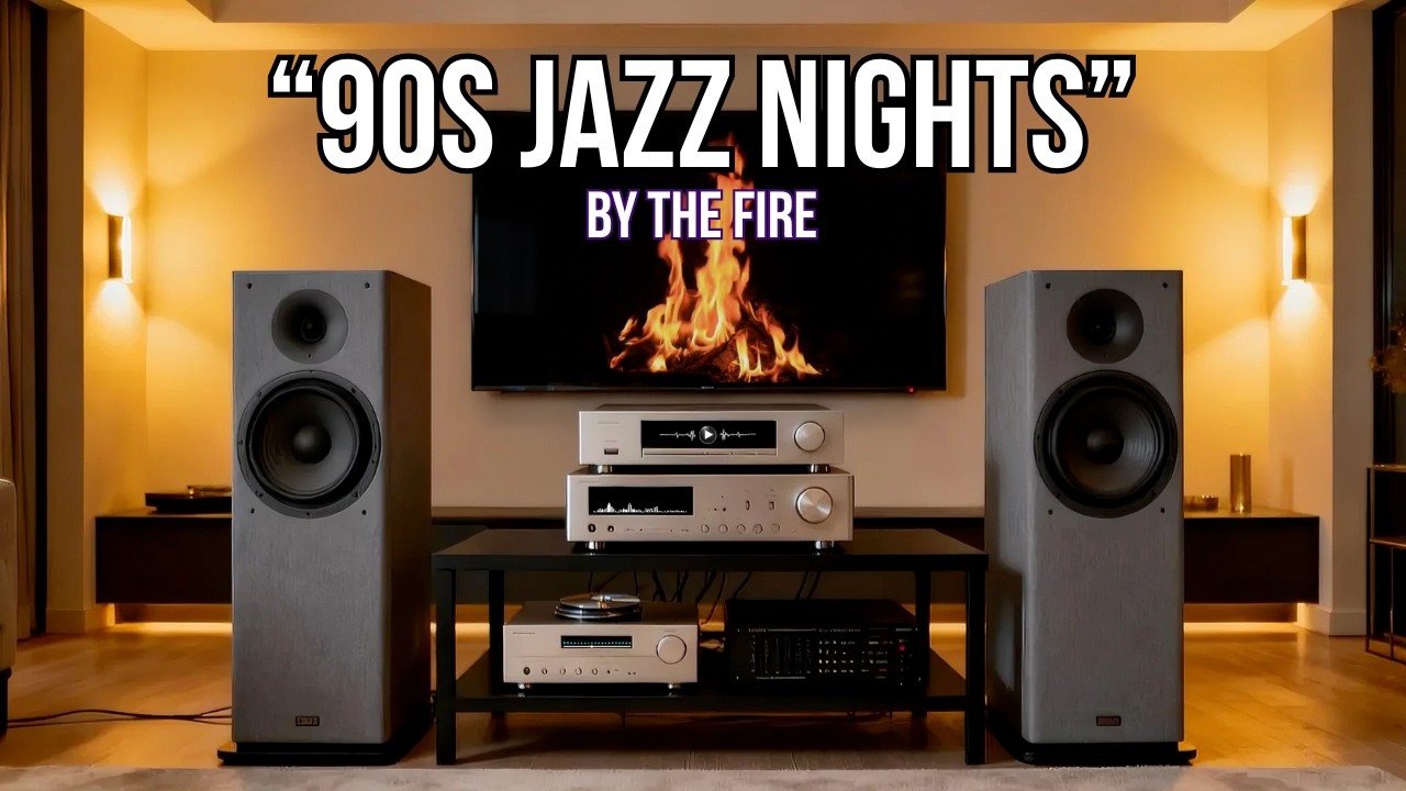 90s Jazz Nights by the Fire 🔥 Smooth Jazz Relaxing Music for Cozy Evenings