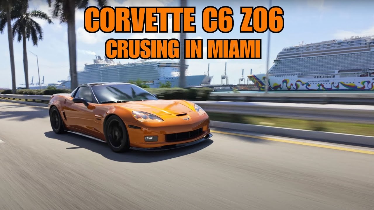DRIVING AROUND MIAMI BEACH IN THE CORVETTE C6 ZO6 - CINEMATIC ROLLING SHOTS !