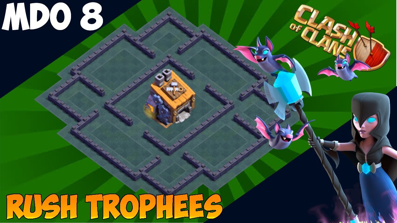 MDO 8 rush troph&eacute;es et ressources 2020 AVEC LIEN | Maison des ouvriers | Clash of Clans