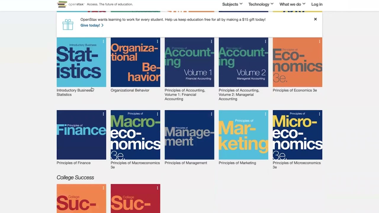 OpenStax Free Student Resources
