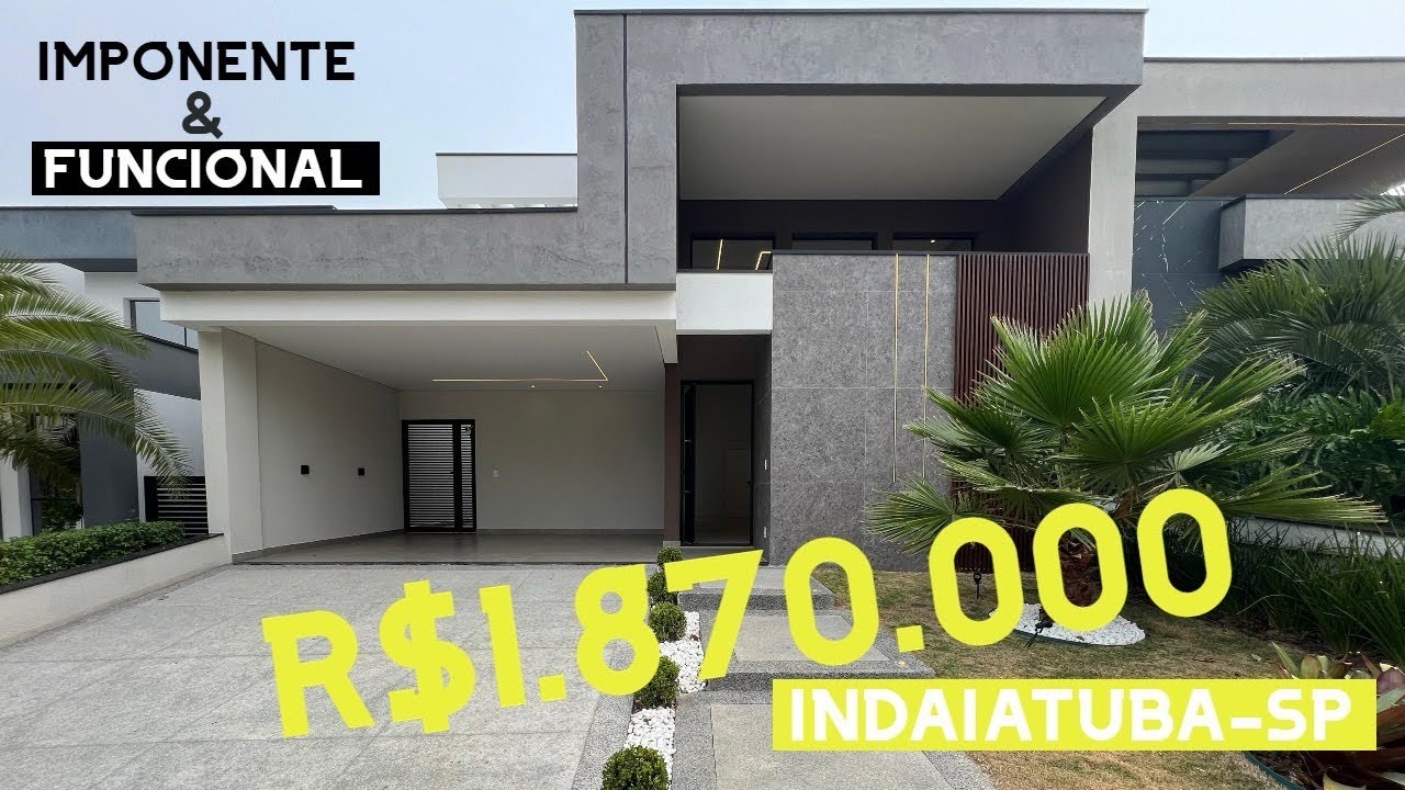 FUNCIONAL | IMPONENTE | À VENDA | INDAIATUBA-SP | 3 SUÍTES | R$1.870M