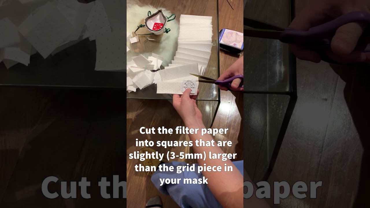 Cutting HEPA filters for your reusable 3D printed mask