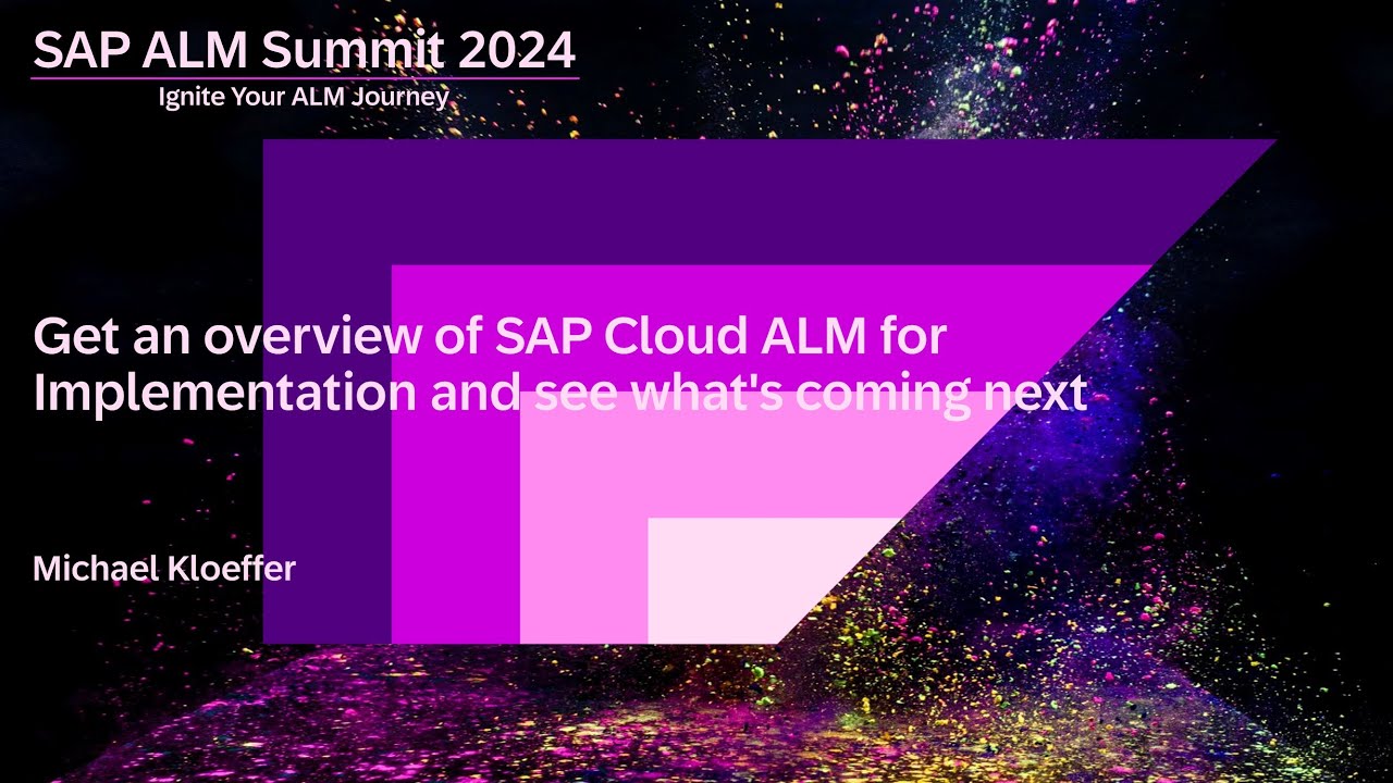Get an overview of SAP Cloud ALM for implementation and see what's coming next