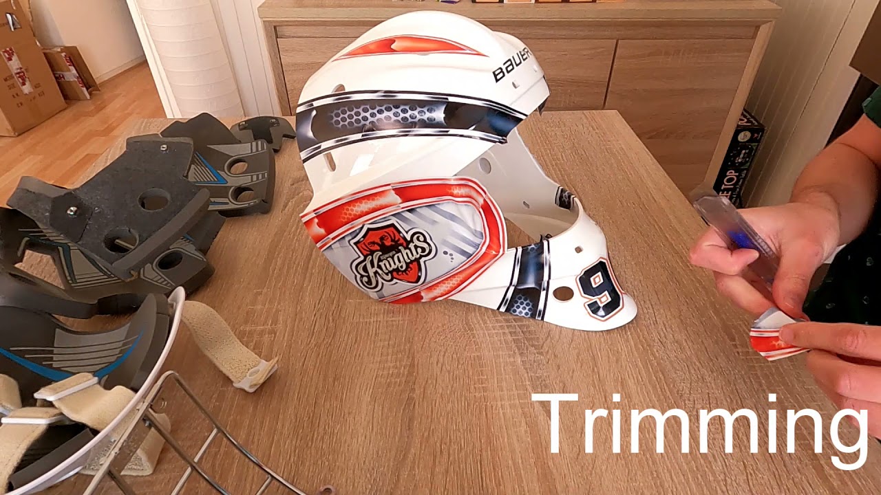 Bauer 930 Goalie Mask Custom Cages Decal