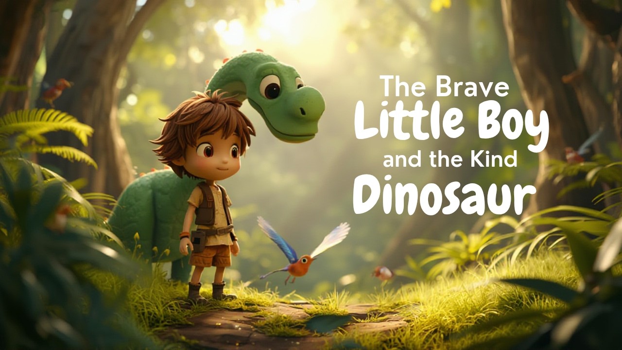 The Brave Little Boy and the Kind Dinosaur | Kids Story