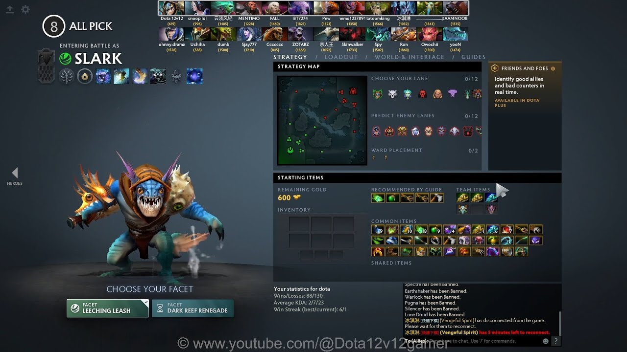 Dota 12v12 - Playing as Slark