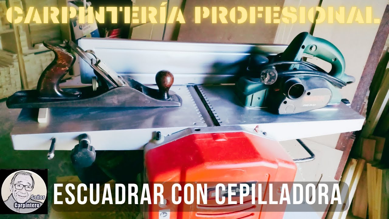 Como escuadrar placas de forma perfecta y sencilla, CON CEPILLADORA (Clase #42)