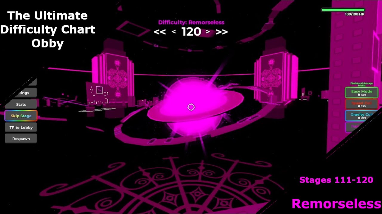 The Ultimate Difficulty Chart Obby | Remorseless (Stages 111-120)