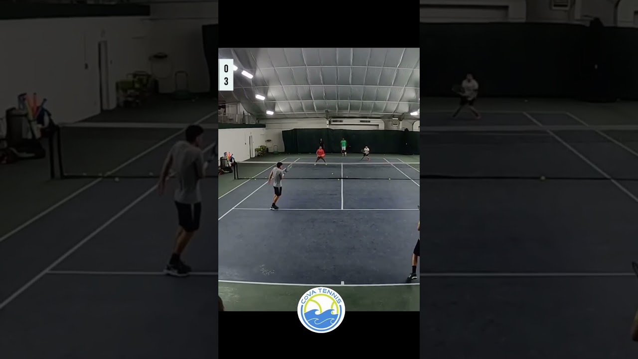 Smooth Lefty Forehand Angle Winner | CoVA Tennis