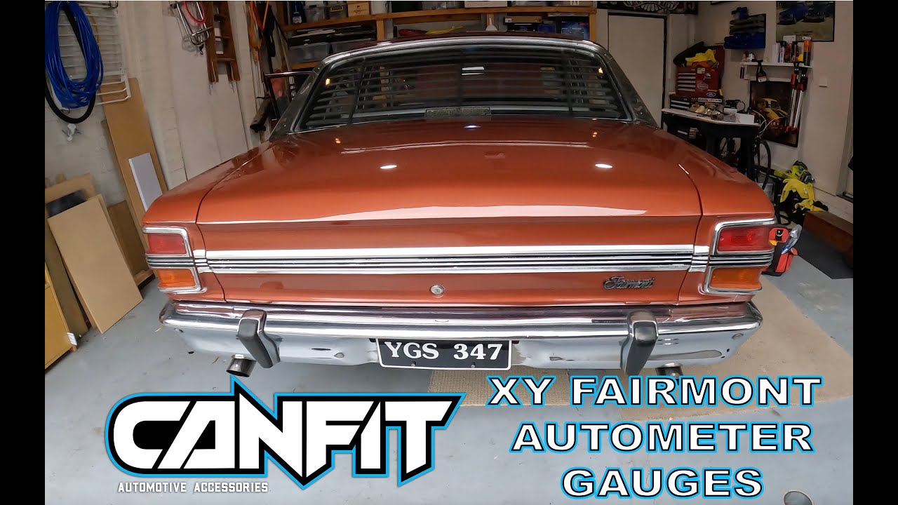 1971 Ford XY Fairmont GS Autometer custom gauge installation showing wiring and sensor replacement.