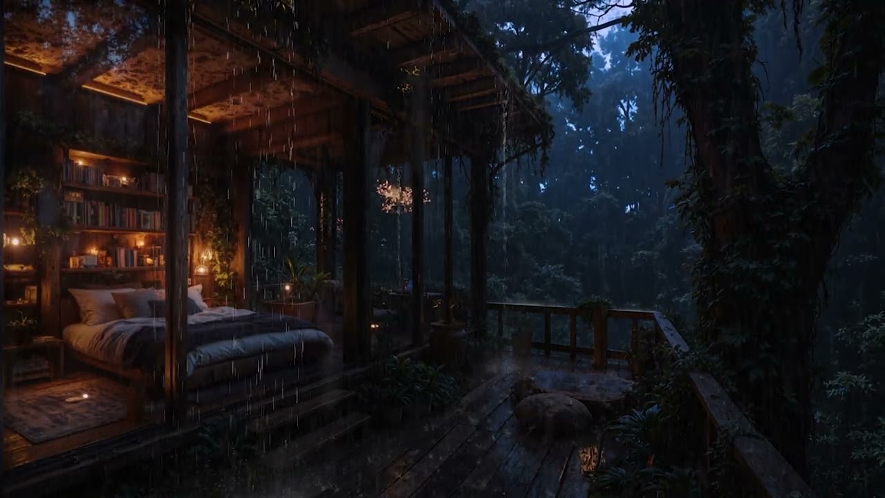 Forest Cabin Wrapped in Gentle Rain 🌲 | Peaceful Sounds for Deep Rest