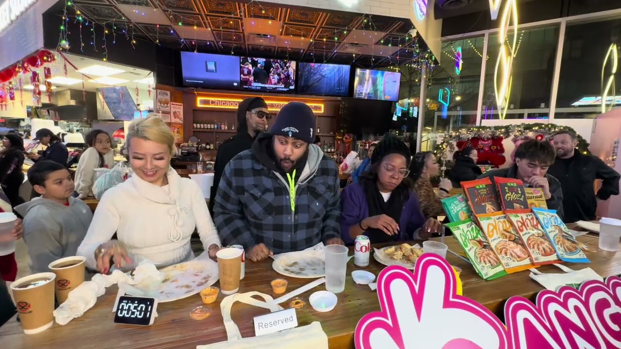 $200 Prize 30 Dumplings Eating Contest at Gangnam Market in Chicago!! @LovelyMimi  