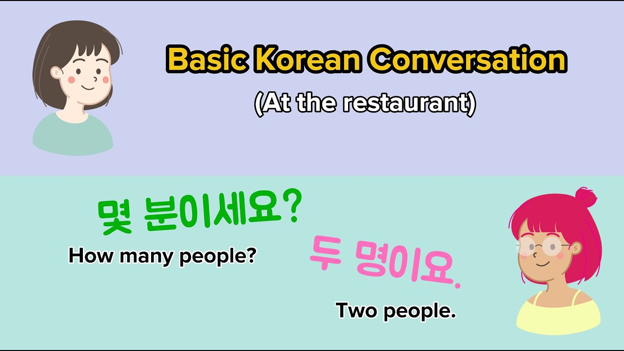 [Part1] Essential Korean sentences for Restaurants | Basic Korean Conversation for Beginners