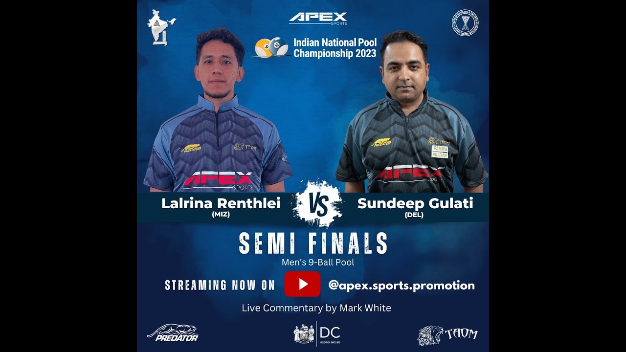 Lalrina Renthlei vs Sundeep Gulati Semi-Finals 9 Ball Indian National Men Championship