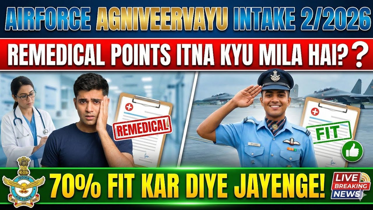 Airforce Agniveervayu Remedical 2026 | 