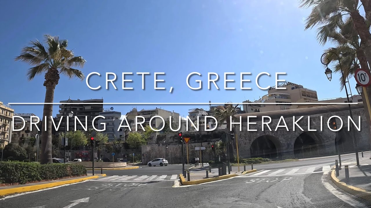 Driving around the Heraklion area, Crete, Greece [4K 60fps]