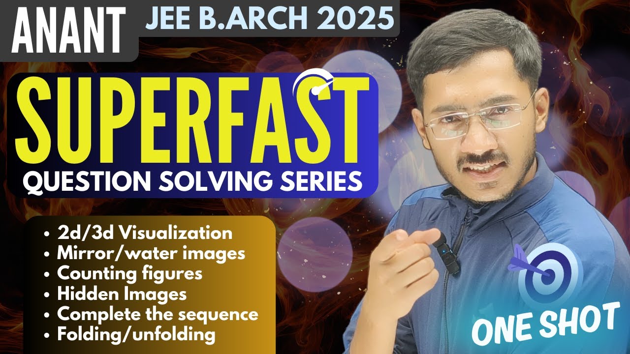 Hidden, Counting, 2d/3d, Mirror images, Sequence | Anant JEE B.Arch Superfast 2025 | Safal Together
