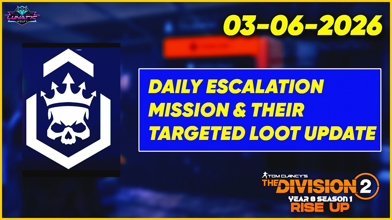 Daily Escalation Targeted Loot & Vendor Quick Update - 03 June 2026 | Division 2