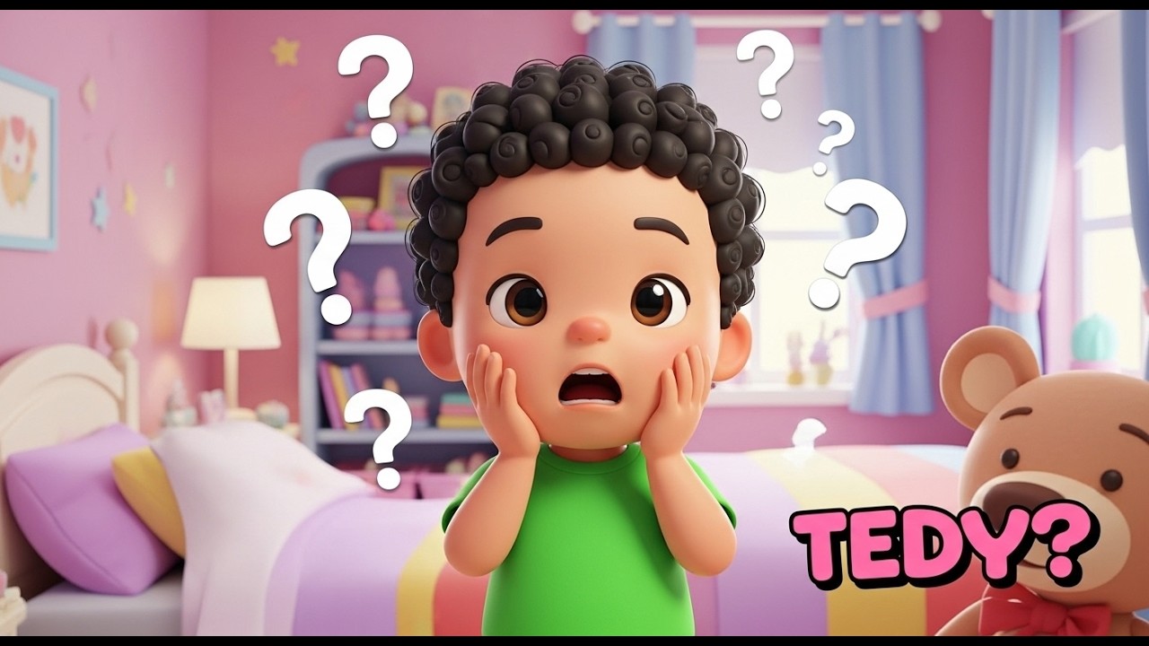 Where Is My Teddy? 🧸 | Hide & Seek Song for Toddlers | Fun Nursery Rhyme