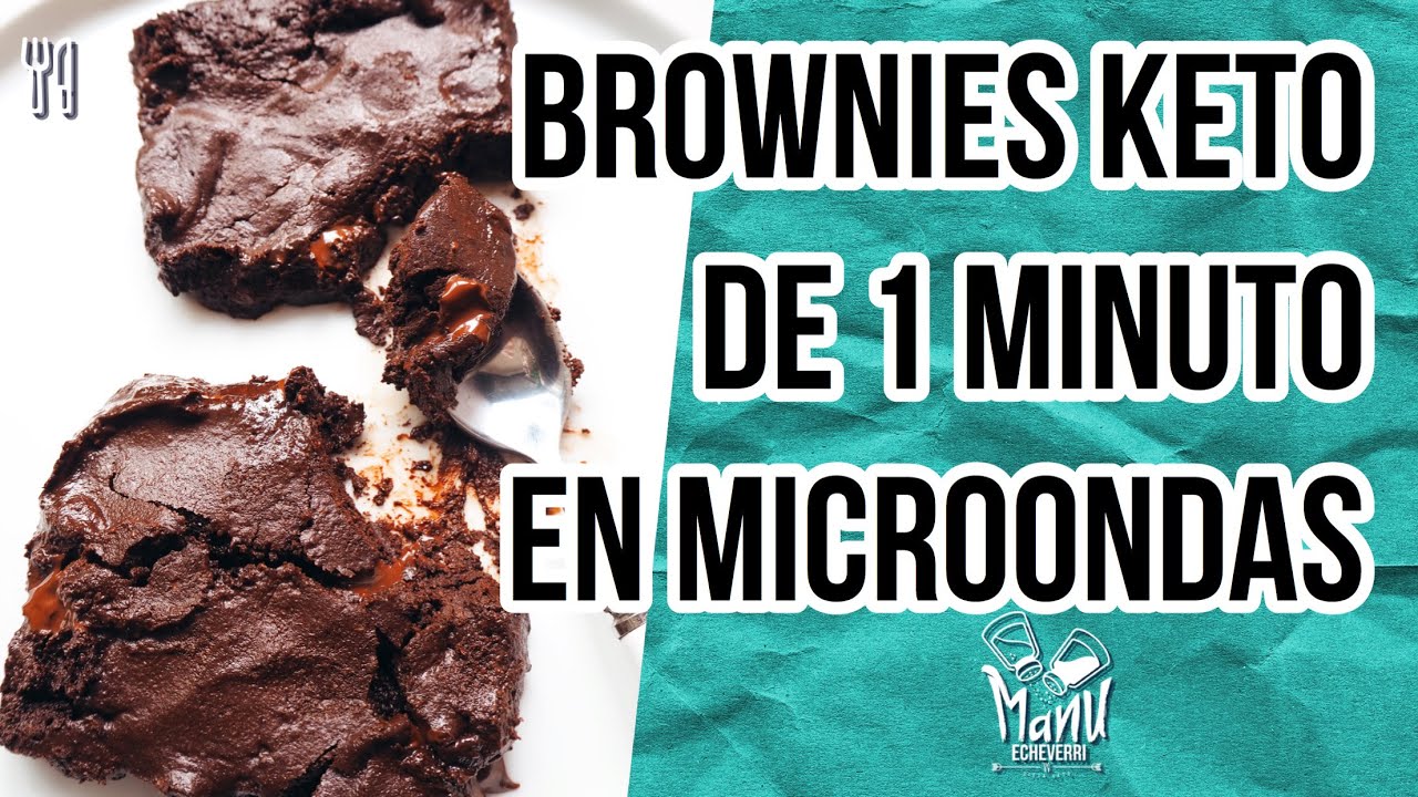 🍫BROWNIE KETO DE MICROONDAS EN 1 MINUTO |  EASY KETO MICROWAVE BROWNIE | Manu Echeverri