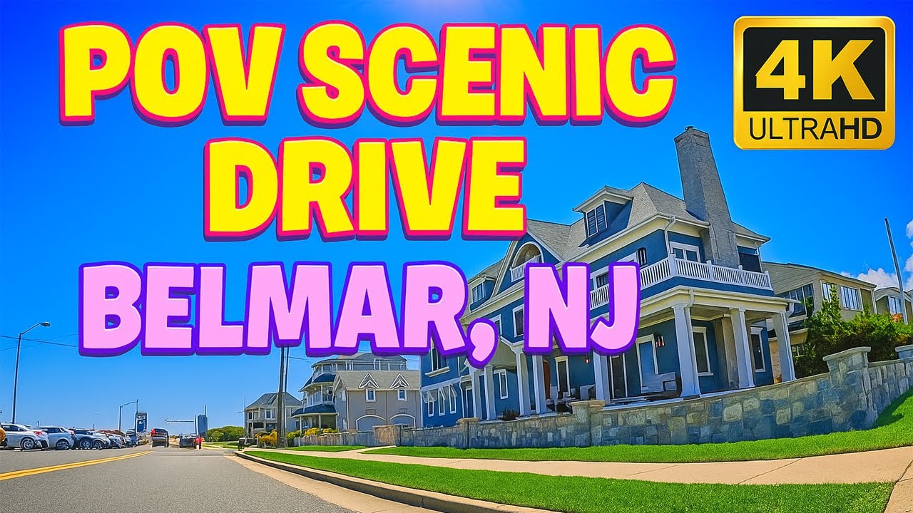 Scenic Drive through Belmar, New Jersey AFTER SUMMER ENDS | 4K POV