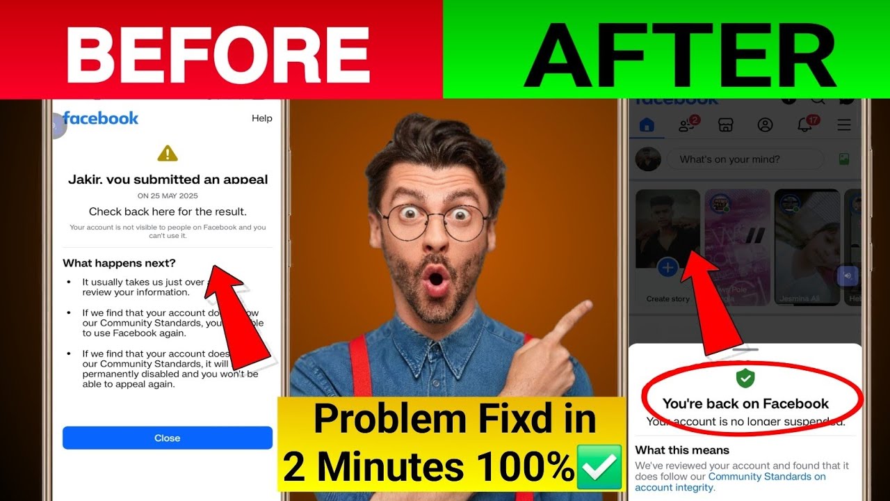 Facebook you submitted an appeal facebook problem Check back Here for Results 2025 Fix