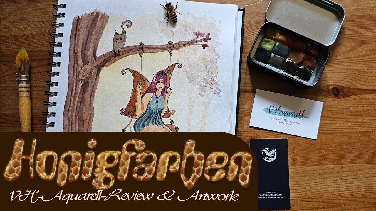 Farben aus Honig? (Review VHAquarell handgemachte Aquarellfarben + Community Artchallenge)