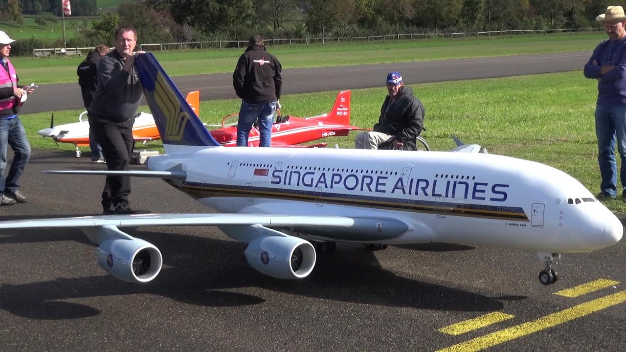 Amazing RC Airliner Airbus A380 Scale Turbine Model