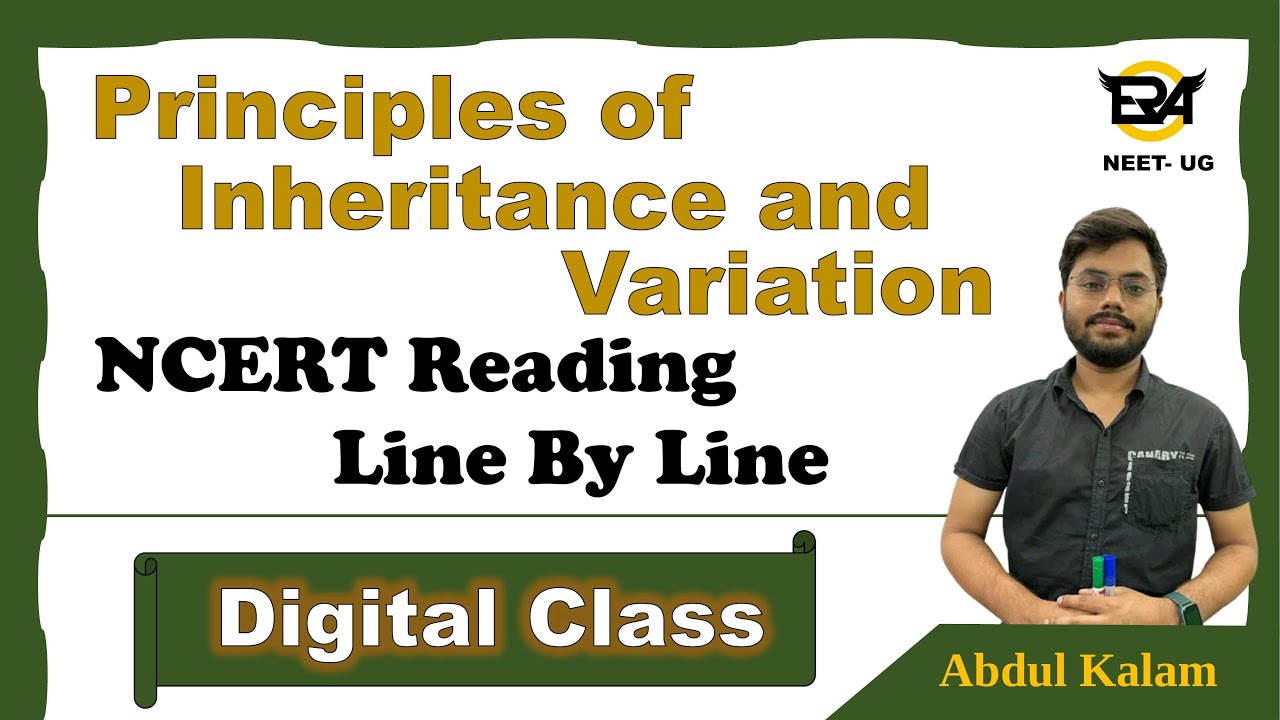 Principle of inheritance and variation ||NCERT Reading line by line|| NEET| One Shot reading video