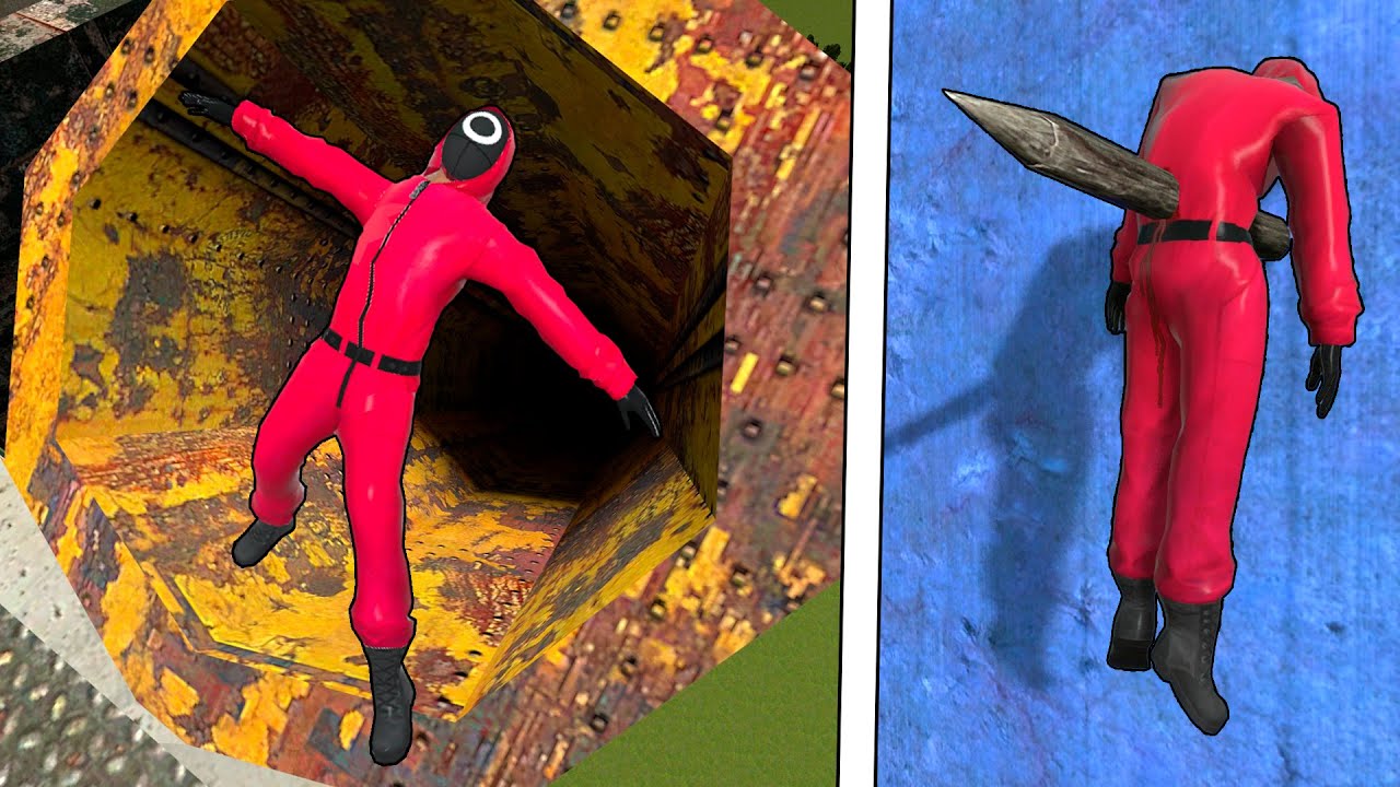 Squid Game Ragdoll Physics: Guard NPC Brutal Falls! Compilation #372