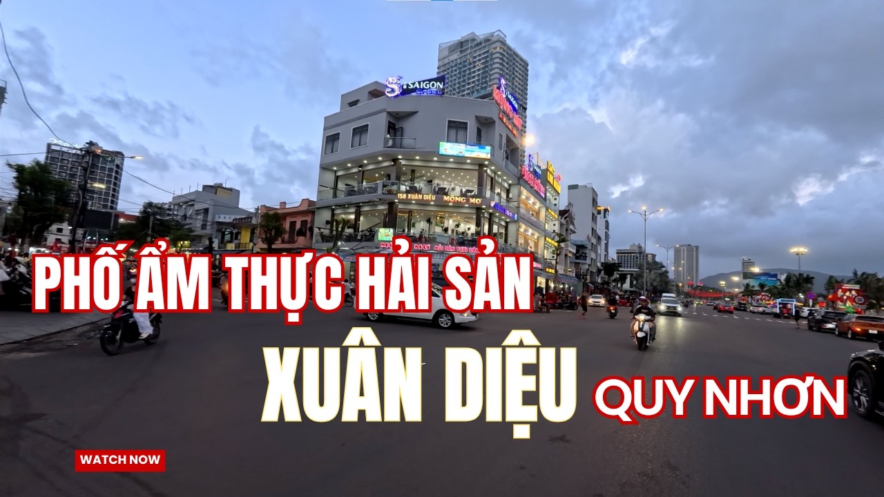 Dao quanh phố ẩm thực Xuân Diệu Quy Nhơn #dulichquynhon