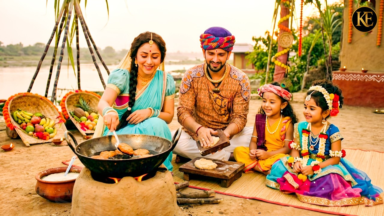 मैया यशोदा का छठ प्रसाद! मुस्कुराते देख रहे बाल कान्हा और राधा || YMKN || यशोमती मईया के नंदलाला