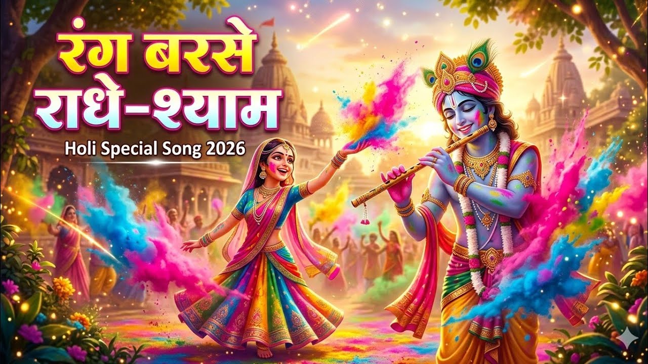 #VIDEO 🌸 रंग बरसे राधे-श्याम | Radha Krishna Holi Song 2026 | Holi Special Bhajan #Radhe_Redhe #Song