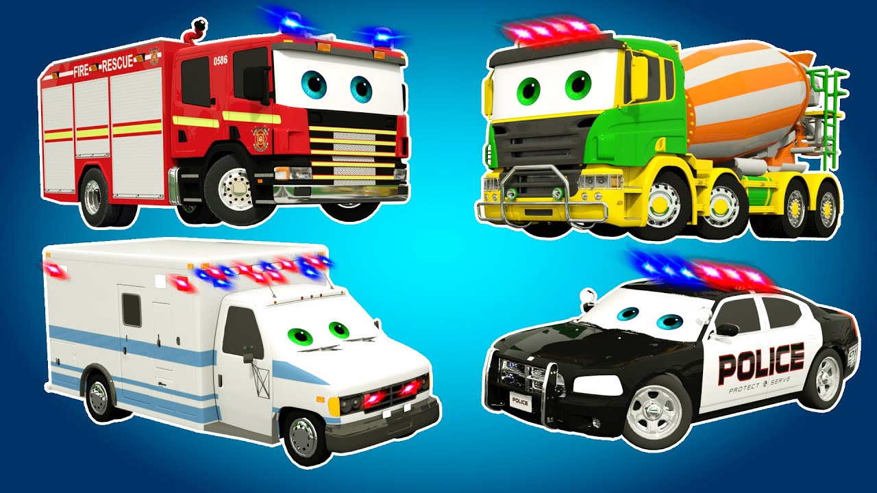 Where is my Siren | Wroom wroom Ambulance🚑 - Police car🚓   |Nursery Rhymes|- Wheel Craft city