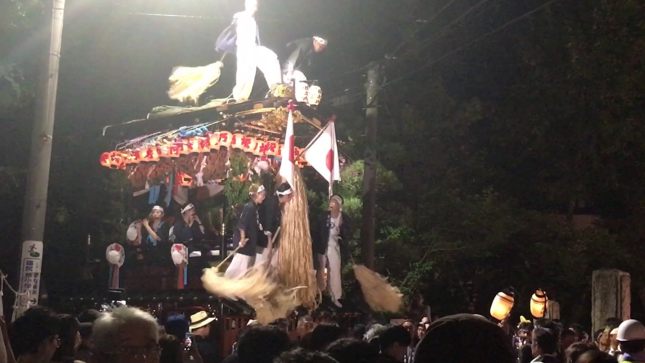 2017年阿禮神社例大祭  神社入り口   桟敷  長畝   堀の内の山車