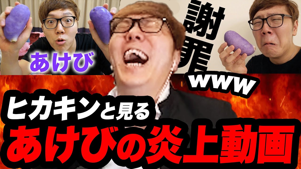 8年前のあけびの炎上動画を見て反論するヒカキン