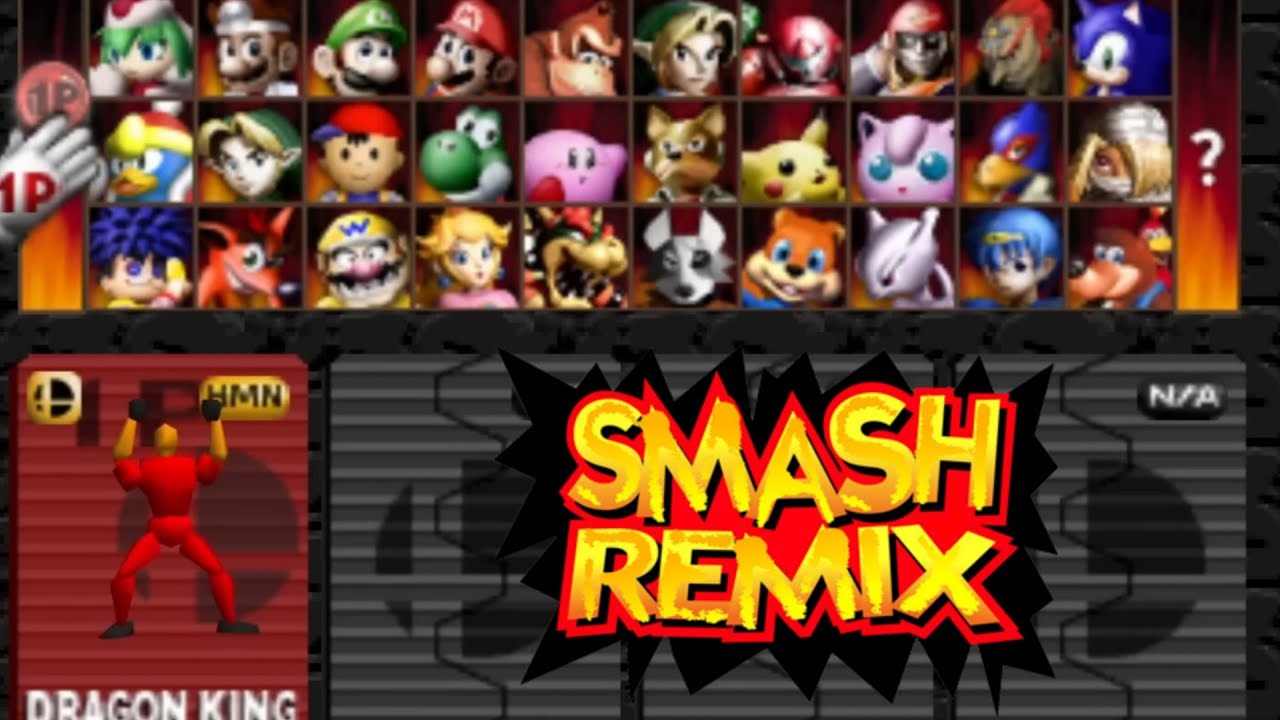 Todos los Personajes de Smash Remix: Versión 2.0.0 - Super Smash Bros 64 MOD | Gerardorf