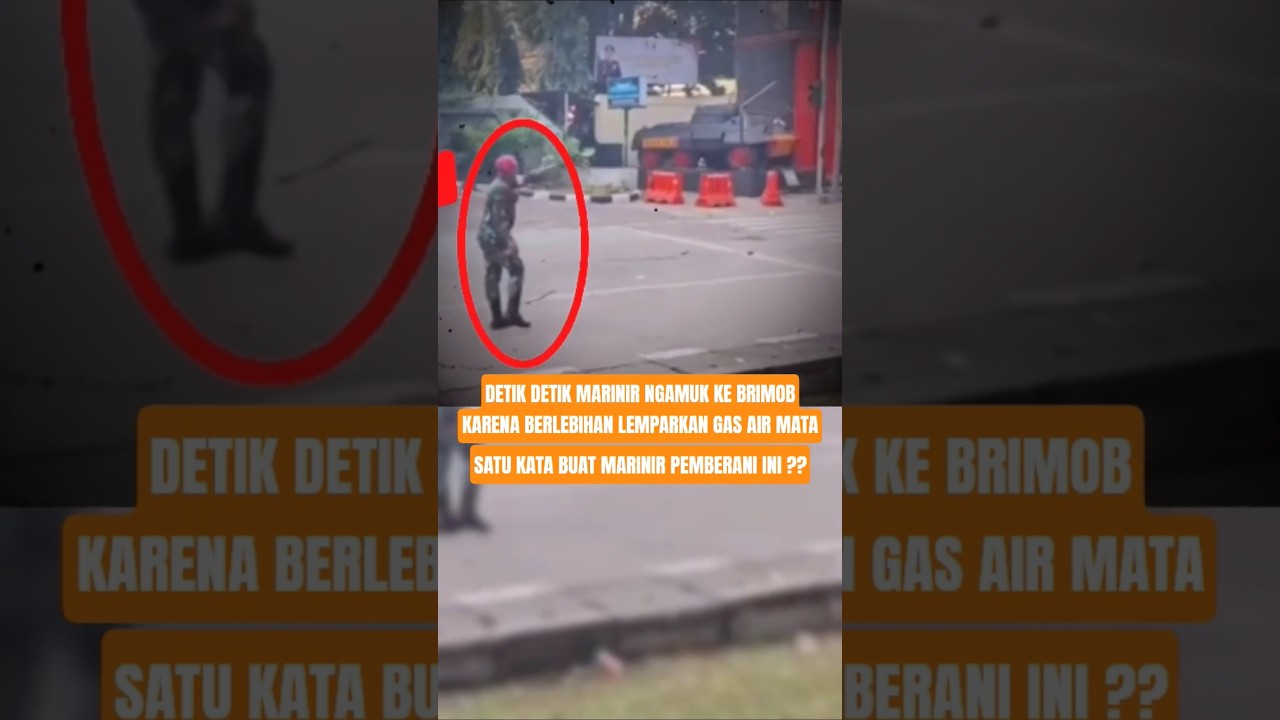 MARINIR NGAMUK KE BRIMOB PERIHAL GAS AIR MATA😱 #trending #tni #tnidihatirakyat #tniad #beritahari