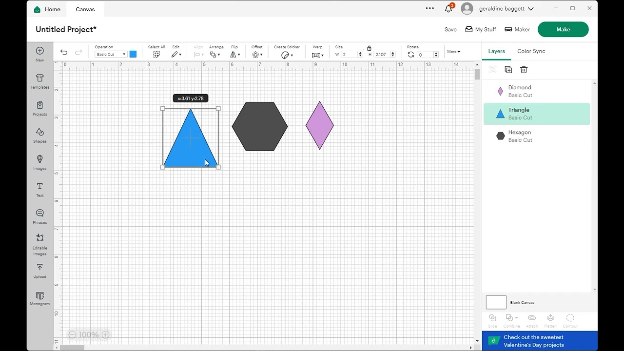 English Paper Piecing Calculator/ Cricut Design space